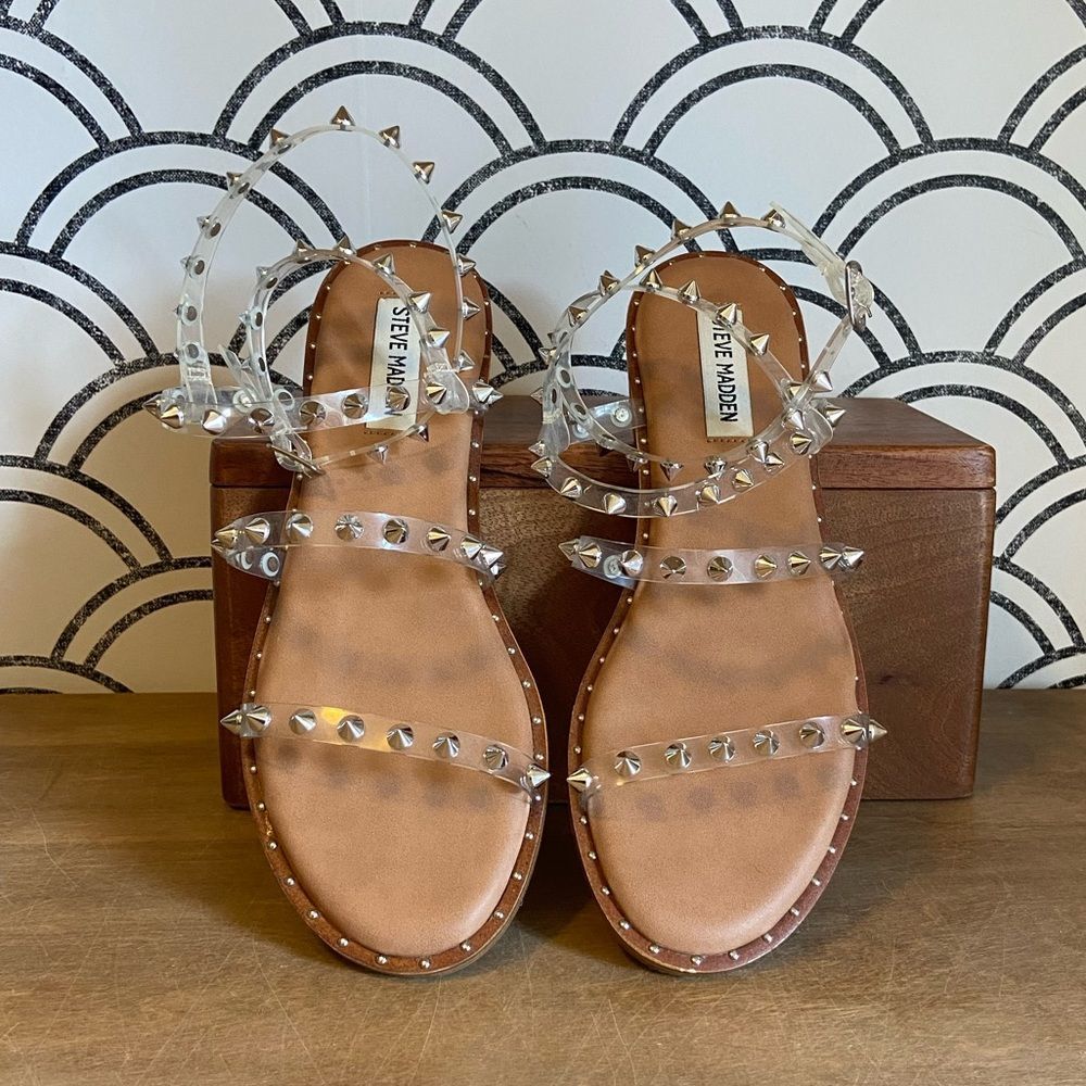 Steve Madden transport sandal in clear